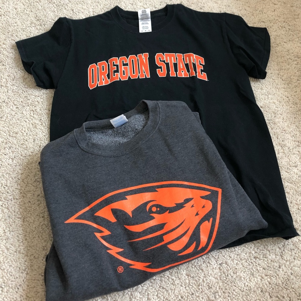 Oregon State t-shirt and crew neck